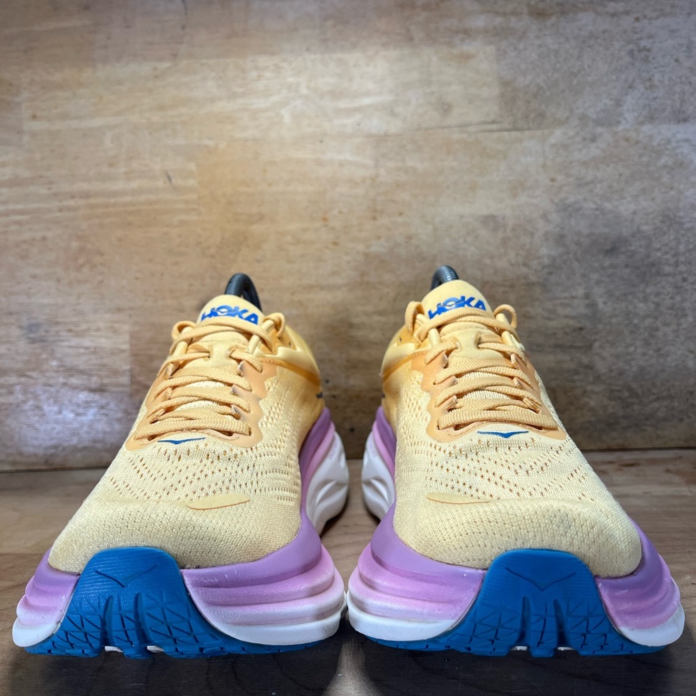 Hoka One One Bondi 8 Womens Size 8.5 Running Shoes Sneakers Impala Cyclamen - Picture 2 of 13